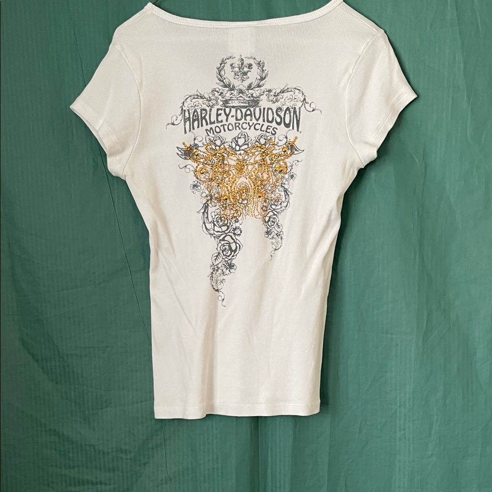 Harley-Davidson Women's White Short Sleeve Tee